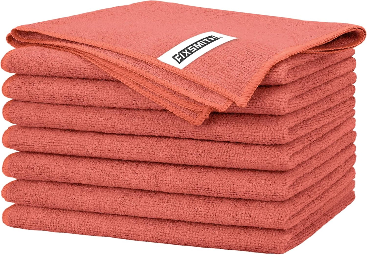 FIXSMITH Microfiber Cleaning Cloth - Pack of 8, Size: 12 x 16 in, Multi-Functional Cleaning Towels, Highly Absorbent Cleaning Rags, Lint-Free, Streak-Free Cleaning Cloths for Car Kitchen Home
