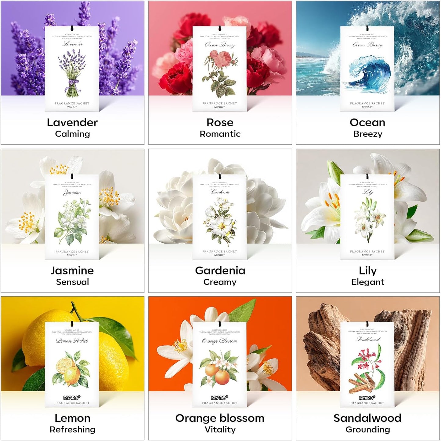 MYARO 12 Pack Fresh Linen Scented Sachets for Drawer, Closet & Car Air Freshener Bags | Odor Eliminator & Fabric Refresher | Crisp, Clean Home Fragrance Gift Set