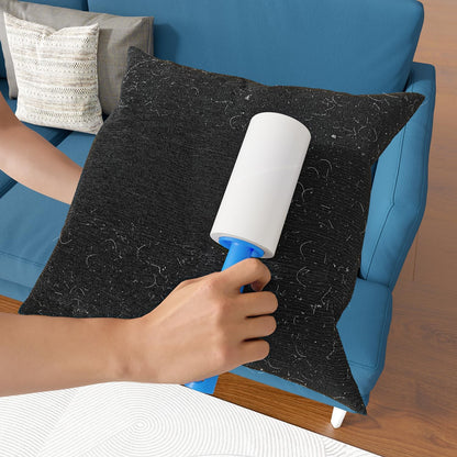 Large Lint Rollers for Carpet, 9.45'' Sticky Rollers for Floor with 360 Sheets, Extendable Long Handle Sticky Mop for Cleaning Couch, Curtains, Cars, Clothing, and Pet Hair