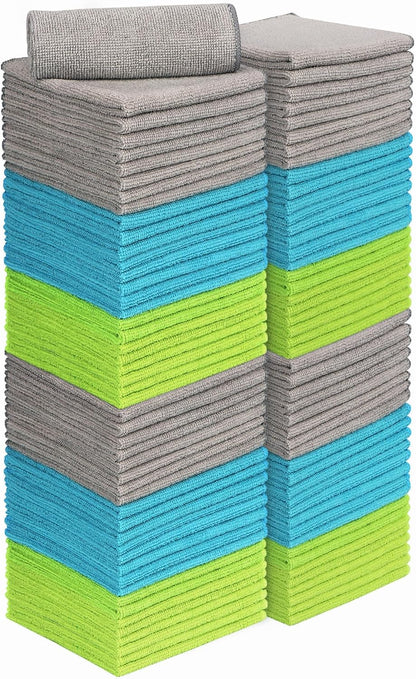 AIDEA Microfiber Cleaning Cloth-50PK, Soft Microfiber Towels for Cars, Absorbent Cleaning Rags, Lint-Free Streak-Free Wash Cloths for House, Kitchen, Window(12in.x12in)