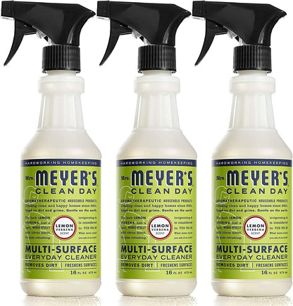 MRS. MEYER'S CLEAN DAY All-Purpose Cleaner Spray, Lemon Verbena, 16 Fl. Oz - Pack of 3
