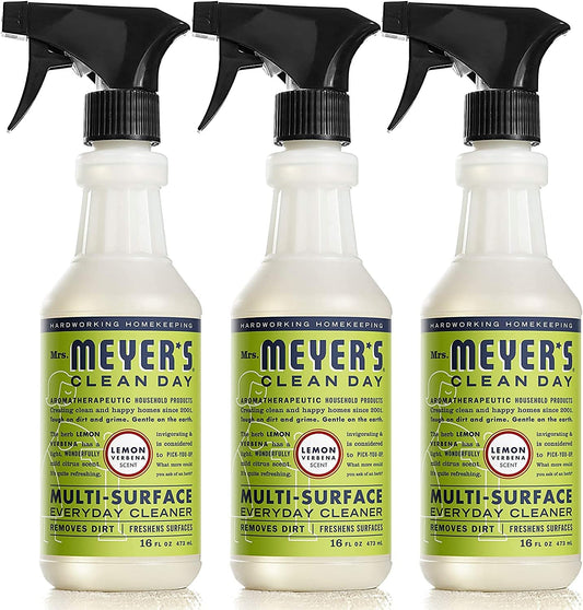 MRS. MEYER'S CLEAN DAY All-Purpose Cleaner Spray, Lemon Verbena, 16 Fl. Oz - Pack of 3