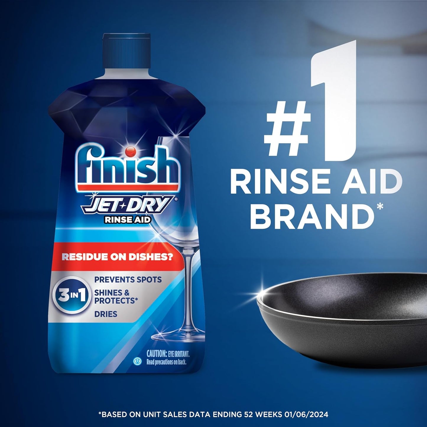 Finish Jet-Dry Rinse Aid, 32oz, Dishwasher Rinse Agent & Drying Agent