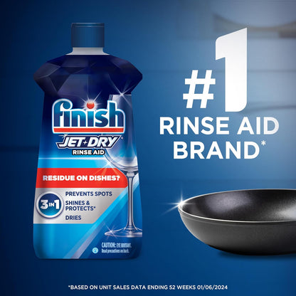 Finish Jet-Dry Rinse Aid, 32oz, Dishwasher Rinse Agent & Drying Agent