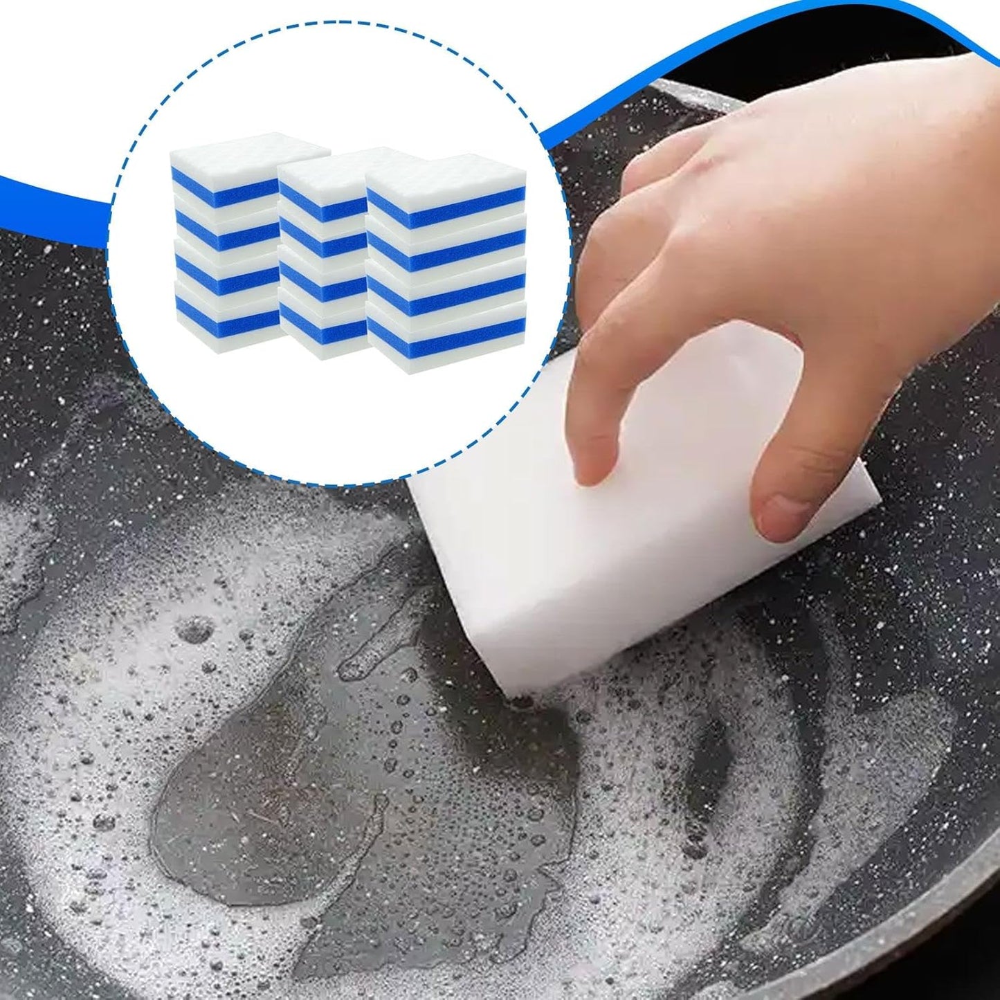 Amagogo 3 Pieces Boat Scuff Erasers Melamine Cleaning Sponge Professional Scrubbing Gadgets Efficient Portable Cleaner Suitable for Men Women Boating Househol