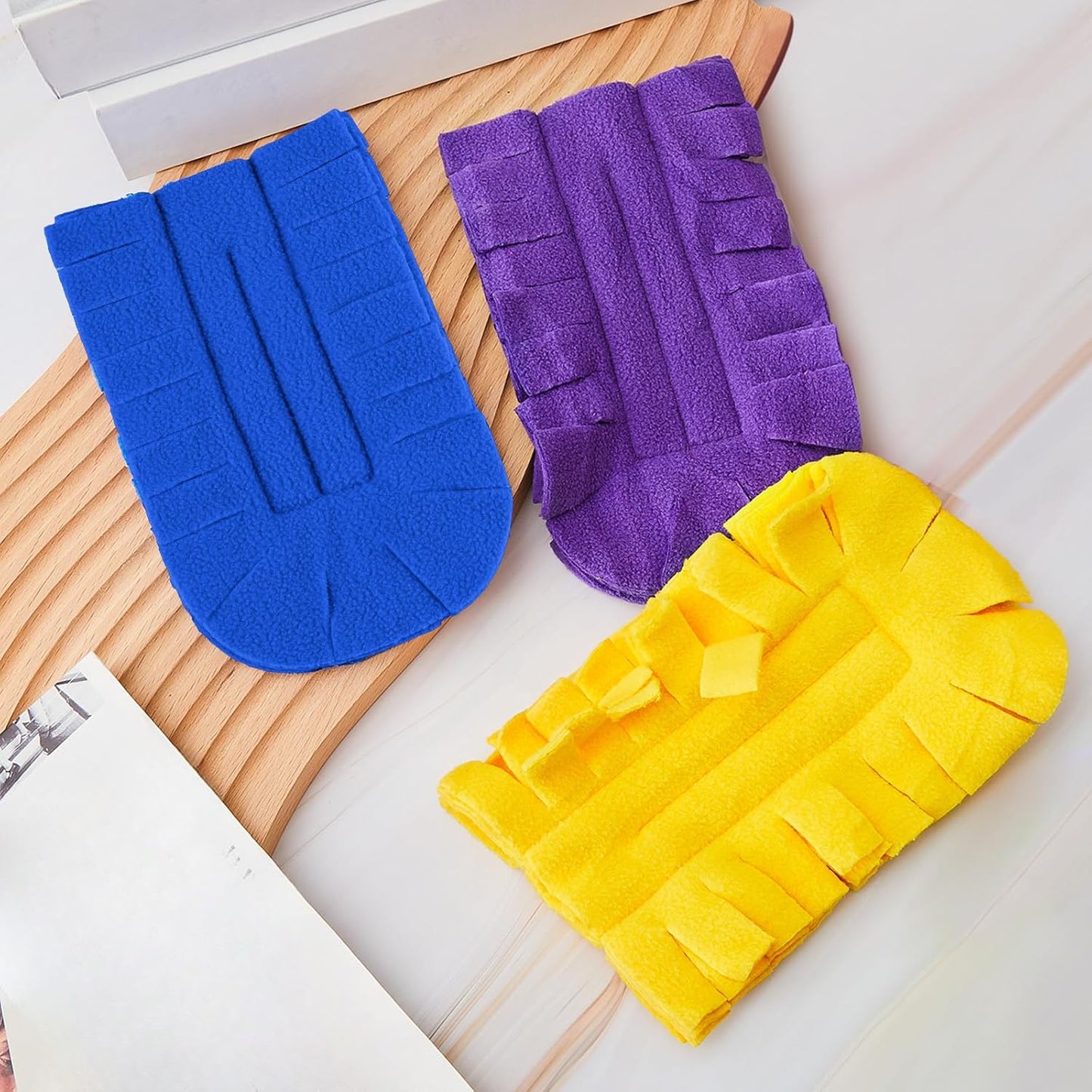 Zubebe 12 Pcs Duster Refill Reusable Fleece Duster Refills Feather Flat Dusters Multi Surface Washable Cleaning Pads Tools for Home, Blinds, Car, Pet, Furniture, Fans (Dark Color)