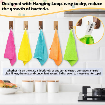 FIXSMITH Microfiber Cleaning Cloth - Pack of 8, Size: 12 x 16 in, Multi-Functional Cleaning Towels, Highly Absorbent Cleaning Rags, Lint-Free, Streak-Free Cleaning Cloths for Car Kitchen Home