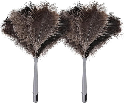 Extendable Cleaning Duster 94 Inch - Long Telescoping Ostrich Feather Dusters with Stainless Steel Extension Pole for High Ceiling Fan, High Ceilings,Roof Dusting