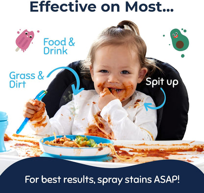 Miss Mouth's Messy Eater Stain Treater Spray - 4oz 2 Pack Stain Remover - Newborn & Baby Essentials - No Dry Cleaning Food, Grease, Coffee Off Laundry, Underwear, Fabric