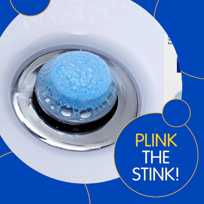 Plink Fizzy Drain Freshener and Cleaner, Prevents Clogs and Removes Odors in Household Sinks, Lemon Scent, 6-Pack