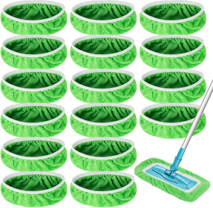Unoutur Reusable Dry Sweeping Cloths Microfiber Wet Mop Pads Compatible with Swiffer Sweeper Mop Replacement Sweeping Mopping pad Refills for Hardwood Surface Floor Cleaning (4PCS)