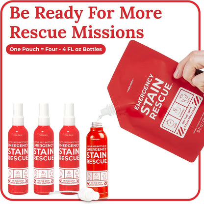 Emergency Stain Rescue Stain Remover Spray - For Wine & Coffee - Blood Stain Remover Clothes & Laundry - Carpet Cleaner Spray with No Added Phosphates - 2 x 4 Fl Oz