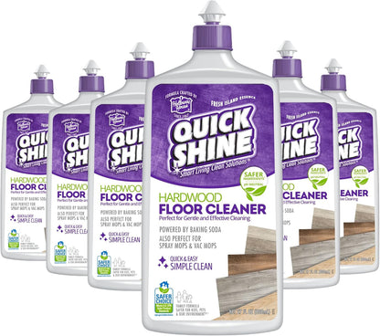 Quick Shine Hardwood Floor Cleaner 64oz | Use in Spray & Vac Mops | Removes Dirt & Scuff Marks | Ready-to-Use, Streak Free, No Rinse | Safer Choice Cleaner |Perfect for Gentle and Effective Cleaning