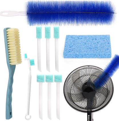XANGNIER Fan Cleaning Brush Tools Set,6 Pcs Fan Cleaner for Stand up Fan/Desk/Window Exhaust/Box/Oscillating/Standing/Floor/Clip on/Wall/Table/Wall Mount/Pedesta Fan,Bendable Cobweb Duster Remover