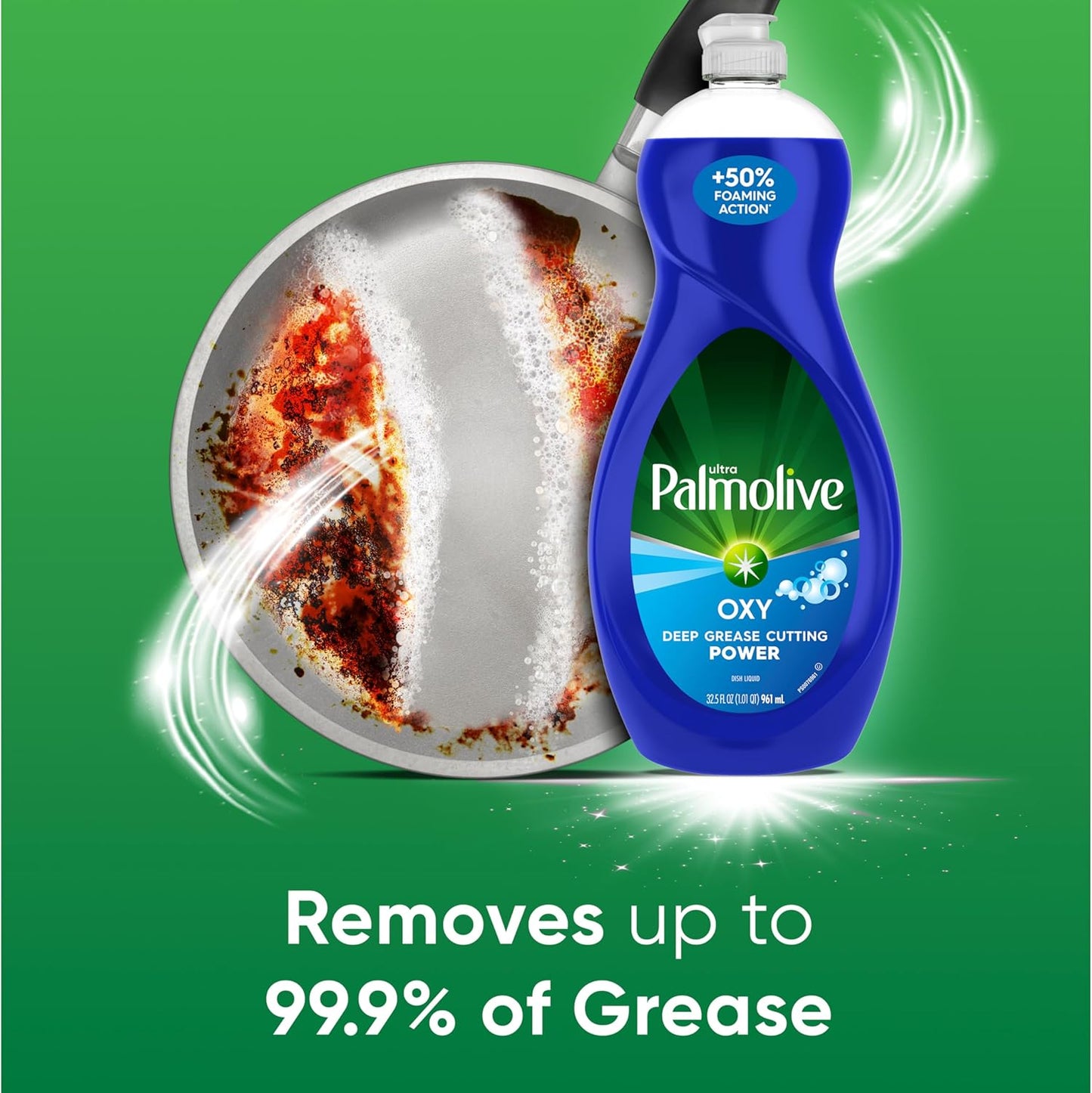 Palmolive Ultra Dishwashing Liquid Dish Soap, Oxy Power Degreaser - 32.5 Fl Oz (Pack of 4)