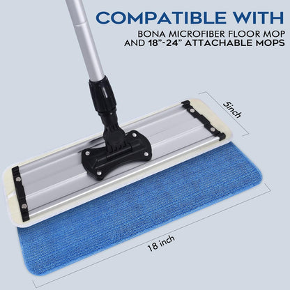 Matthew 18'' 36Pcs Microfiber Spray Mop Replacement Pads Heads for Wet Dry Floors Reusable Home Commercial Cleaning Refills,Machine Washable Fits Compatible with Bona Mop&Most Spray Mops Blue