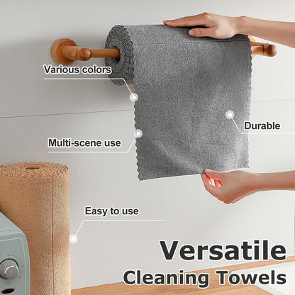 80 Pack Microfiber Cleaning Cloth Roll Reusable Paper Towels 12"x12" Tear Away Cloth, Microfiber Towels for Cars, Wash Cloths, Lint Free Dark Grey Rags for House, Kitchen,Window,Cleaning Supplies