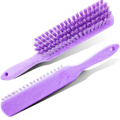 SPARTA Handheld Soft Counter Brush 8 Inch Bristle Span, Multi-Use Dust Brush with 5 Inch Handle for Tables, Countertops, and Delicate Surfaces, Polyester, Orange