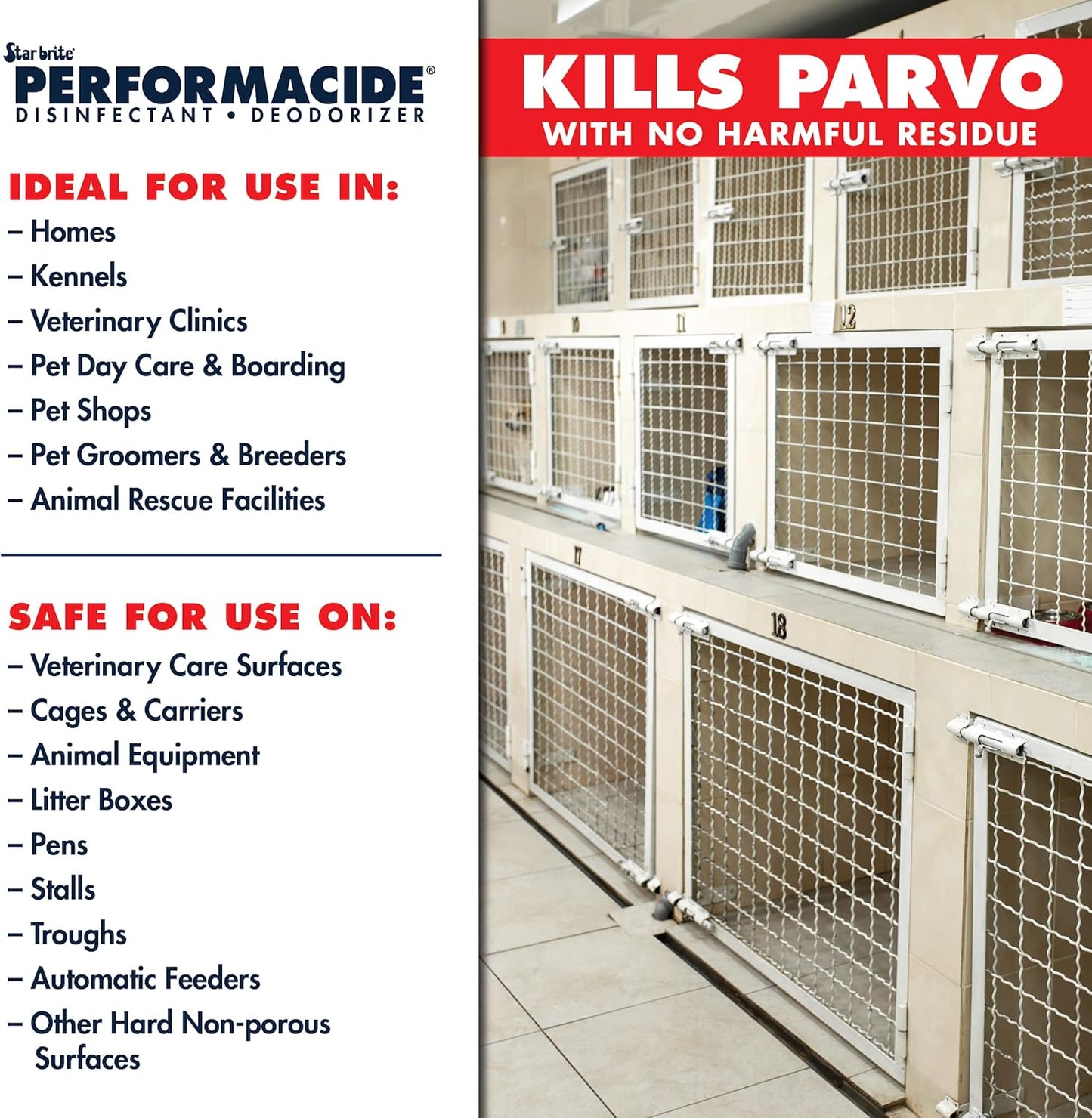 PERFORMACIDE No-Rinse Disinfectant / Deodorizer for Pet Surfaces | Kills Parvovirus, Ringworm, Feline Calicivirus, Avian Influenza (Bird Flu) Eco Friendly, Naturally Dissipates, Refillable, 32 OZ Kit