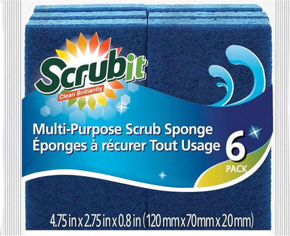 Scrubit Non-Scratch Cleaning Scrub Sponges- Scrubbing Dish Sponge Ideal for Washing Kitchen,Dishes, Bathroom &More – Dishwashing Sponge Along with A Thought Scrubber – 24 sponges