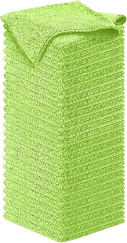 USANOOKS Microfiber Cleaning Cloth Grey - 12 Pcs (12.5"x12.5") - High Performance - 1200 Washes, Ultra Absorbent Microfiber Towel Weave Grime & Liquid for Streak-Free Mirror Shine - Car Washing Cloth