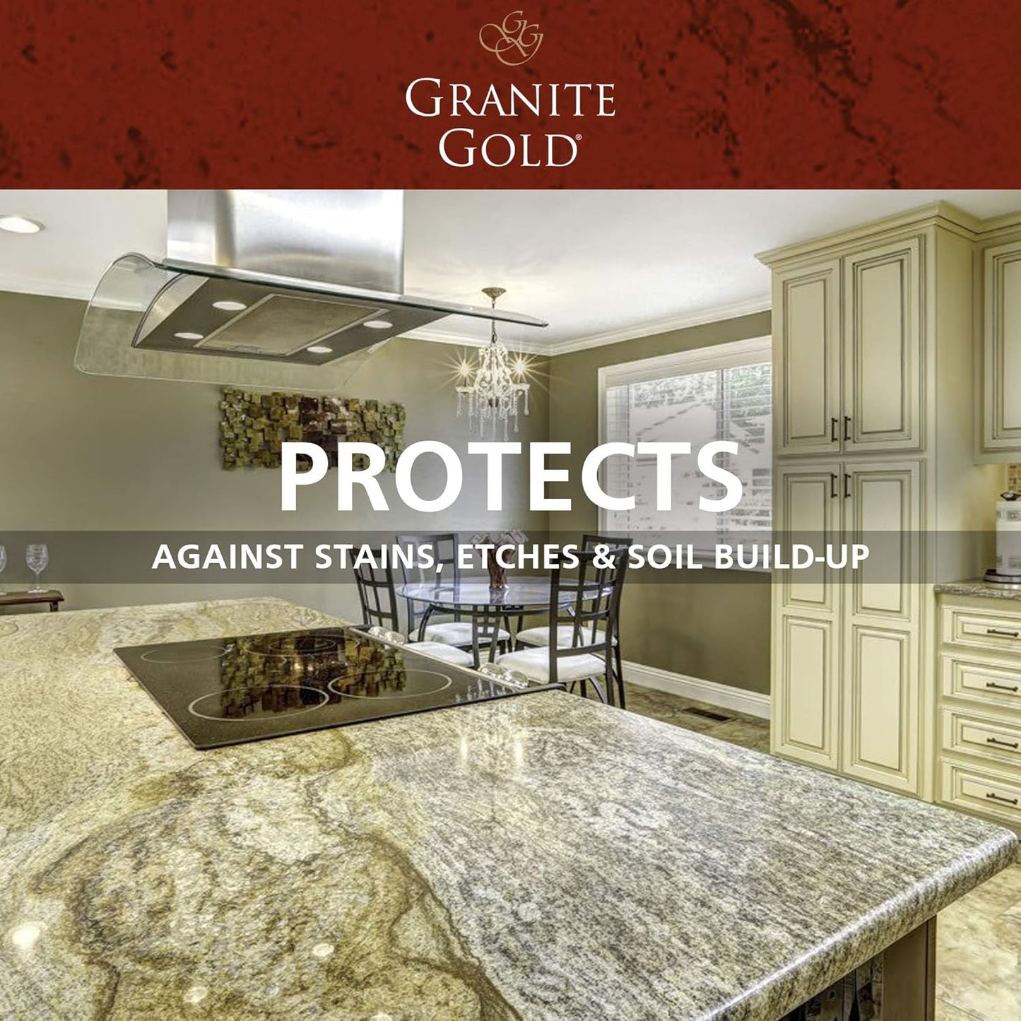 Granite Gold Granite Sealer Combo Pack, Water-Based Sealer Spray and Refill for Granite, Marble, Travertine, Natural Stone Countertops, 24 oz + 64 oz