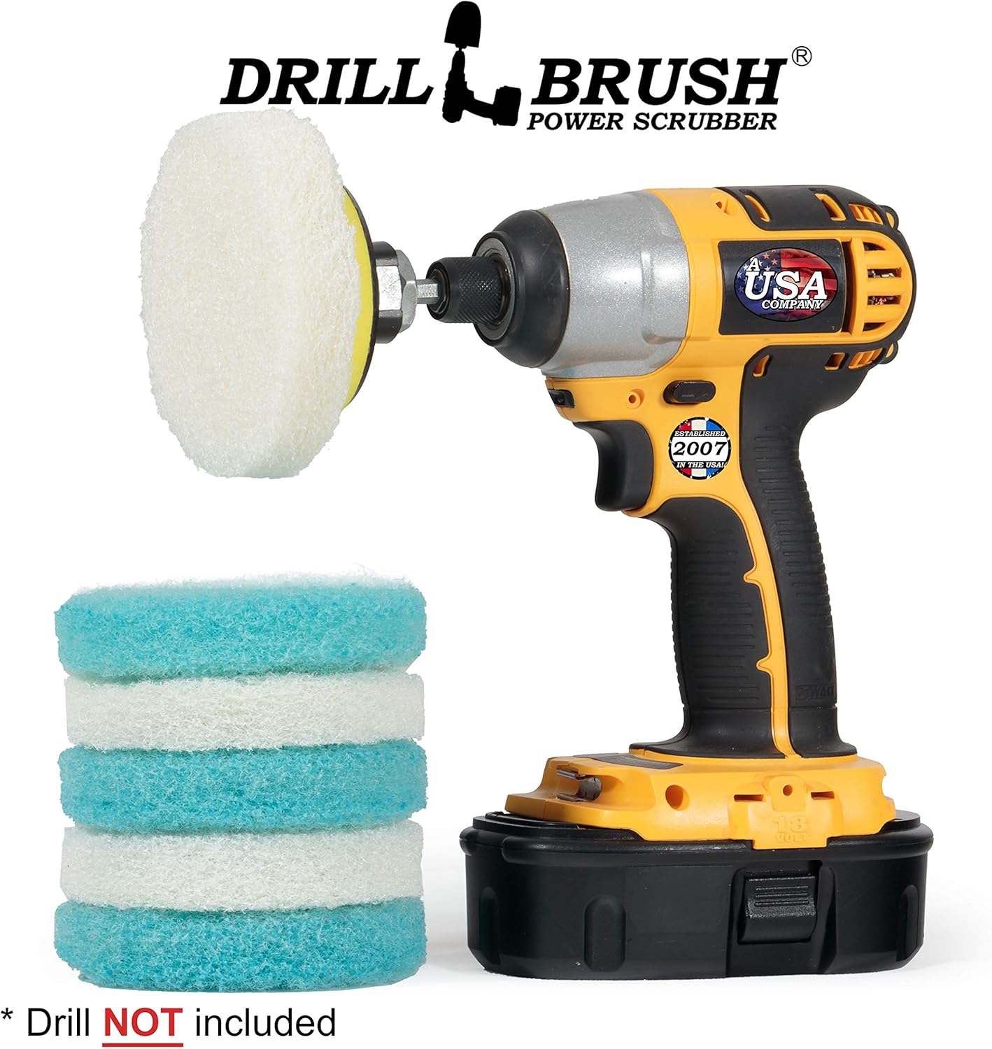 Bathroom - Cleaning Supplies - Drill Brush Power Scrubber Pads - Shower Cleaner - Bathtub - Bath Mat - Bathroom Sink - Tile Cleaner - Baseboard Cleaner - Vinyl Flooring - Hard Water Stain Remover