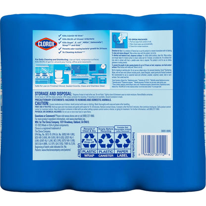 Clorox 30112 Disinfecting Wipe, Fresh/Lemon Fresh Scent (525 Count)