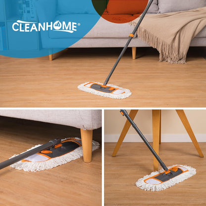 CLEANHOME Microfiber Mop Pads 4 Pieces for Floor Cleaning,Fit CLEANHOME Dust Mop: B09PBPGSJ3, Chenille Microfiber Replacement Pads