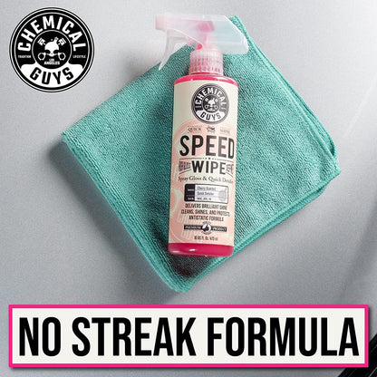 Chemical Guys Speed Wipe Quick Detailer - High Gloss, Streak-Free Shine, Detail Spray for Cars, Trucks, Motorcycles, RVs, and More, Safe on Paint, Glass, Wheels, and Trim, Cherry Scent, 16 fl oz