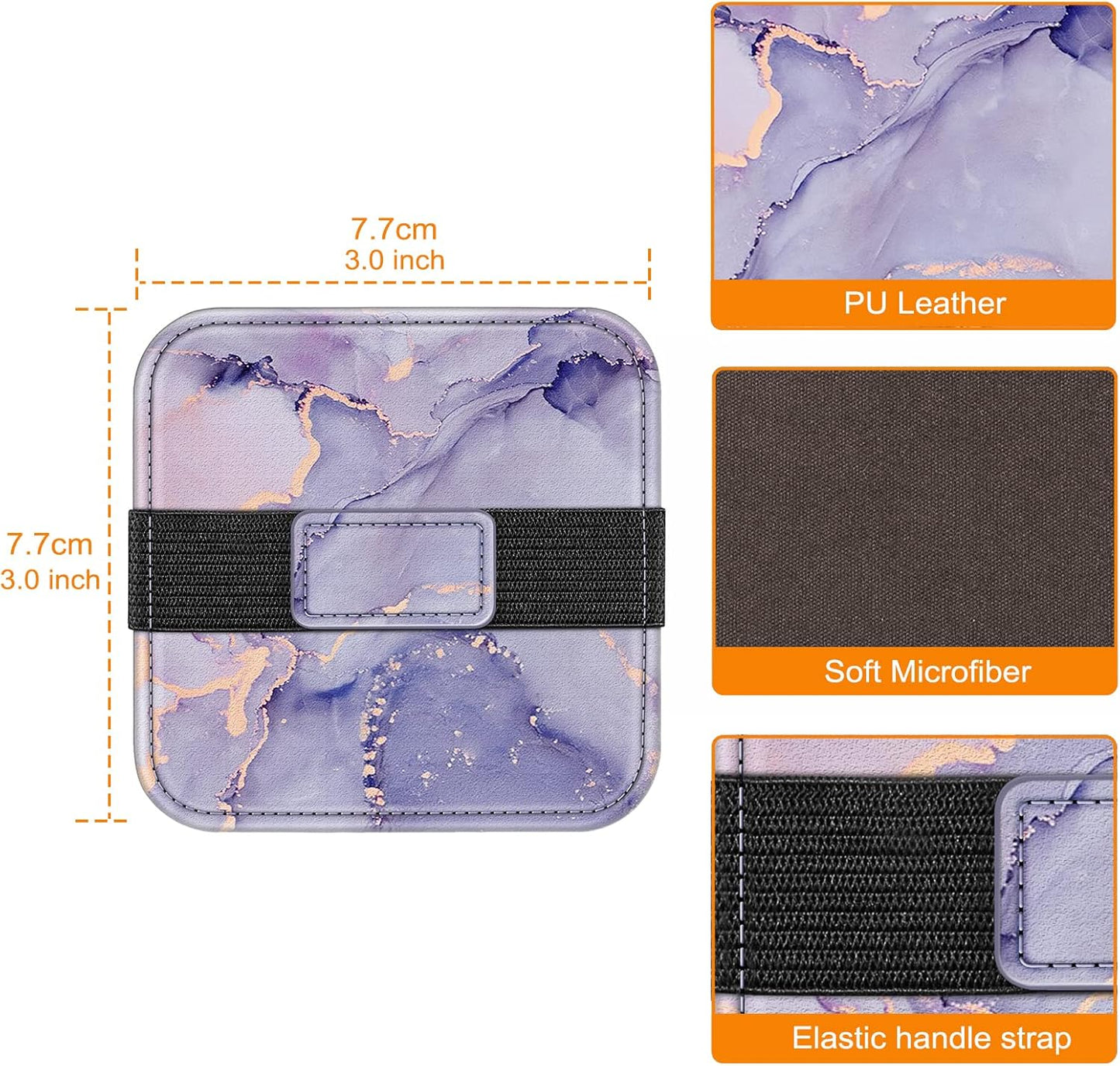 Fintie Screen Cleaning Pad, [4 Pack] Soft Cloth Wipes Screen Cleaner with Elastic Strap for iPad, iPhone, MacBook, Tablets, Laptop (Galaxy)