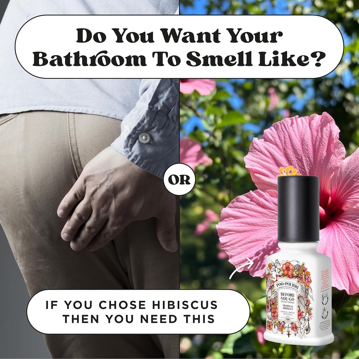 Poo-Pourri Before-You-Go Pocket Toilet Spray, Travel Essentials, Tropical Hibiscus, 1 Fl Oz, Up to 50 Uses, On-The-Go Bathroom Odor Deodorizer with Essential Oils, TSA Approved Size, Hibiscus, Apricot