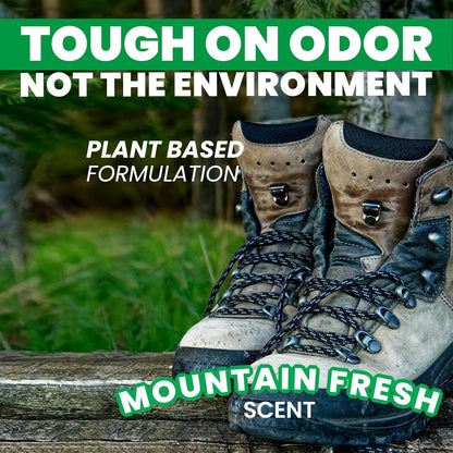 Uncle Todd's Shoe Deodorizer Spray - Proven & Powerful Enzyme Formula Spray for Shoe Odor Elimination in All Footwear (Mountain Fresh)