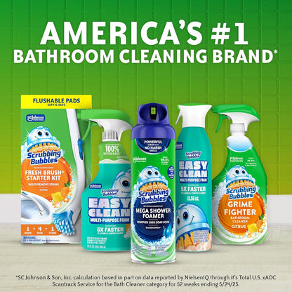 Scrubbing Bubbles Flushable Toilet Bowl Wand Cleaner Refills, Fresh Brush Cleaner Toilet Refill Pads, Removes Limescale & Odors, Citrus Scent, 20 Count (Pack of 1)