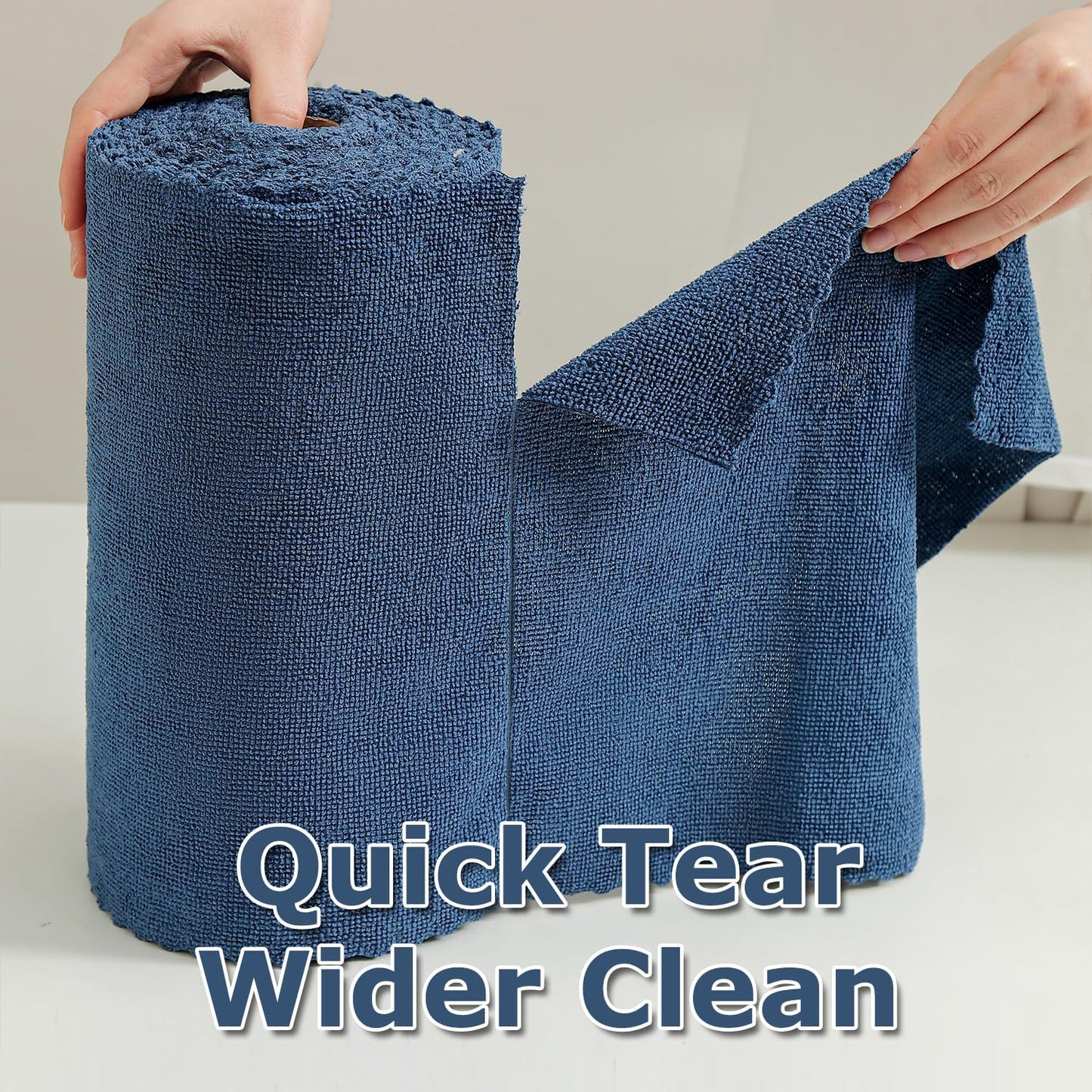 80 Pack Microfiber Cleaning Cloth Roll Reusable Paper Towels 12"x12" Tear Away Cloth, Microfiber Towels for Cars, Wash Cloths, Lint Free Dark Grey Rags for House, Kitchen,Window,Cleaning Supplies