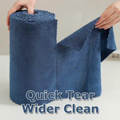 80 Pack Microfiber Cleaning Cloth Roll Reusable Paper Towels 12"x12" Tear Away Cloth, Microfiber Towels for Cars, Wash Cloths, Lint Free Dark Grey Rags for House, Kitchen,Window,Cleaning Supplies