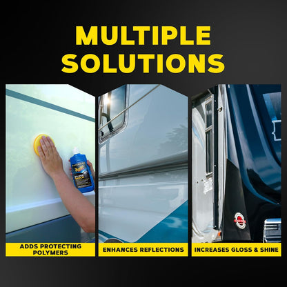 Meguiar's M4716 Marine/RV Hard Water Spot Remover - Effective Marine Hard Water Spot Remover for Boats, RVs, Removes Mineral Deposits, Ideal Boat Water Spot Remover for Marine Enthusiasts