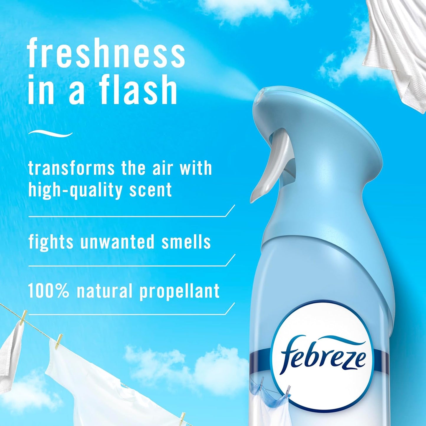 Febreze Air Mist, Air Freshener Spray, Odor Fighting Room Spray, Deodorizer for Home Bathroom Kitchen Office Apartment Dorm Room Classroom, Vanilla Suede, 8.1oz, 2ct