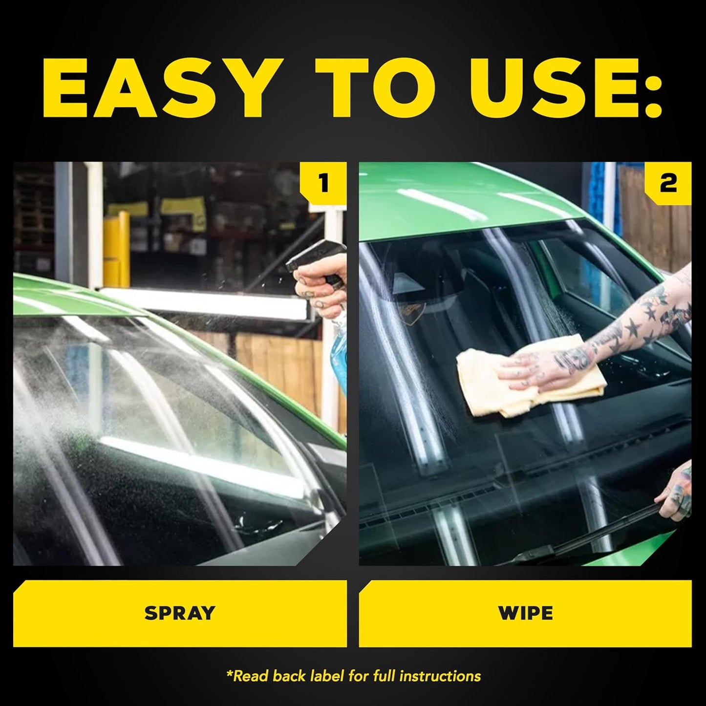 Meguiar's Ultimate Glass Cleaner & Water Repellent - Premium Glass and Window Cleaner for Quick Cleaning with Hydrophobic Technology that Acts as a Rain Repellent Improving Visibility in Rain - 16oz