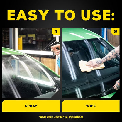Meguiar's Ultimate Glass Cleaner & Water Repellent - Premium Glass and Window Cleaner for Quick Cleaning with Hydrophobic Technology that Acts as a Rain Repellent Improving Visibility in Rain - 16oz