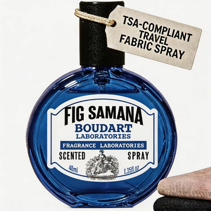 Travel Fabric Refresher Spray – Odor Eliminator & Wrinkle Release, TSA Approved 40ml for Gym Hotel Office Clothes Sofa Curtains, Apple Tree Scent – Boudart Labs