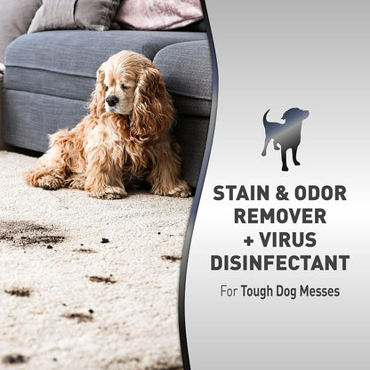 Nature’s Miracle Advanced Platinum Stain and Odor Remover and Virus Disinfectant, 32 Ounces, Disinfects and Cleans