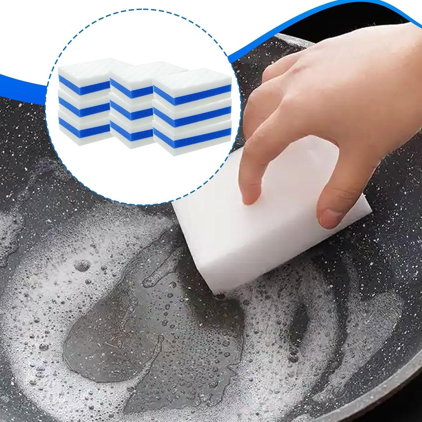 Amagogo 3 Pieces Boat Scuff Erasers Melamine Cleaning Sponge Professional Scrubbing Gadgets Efficient Portable Cleaner Suitable for Men Women Boating Househol