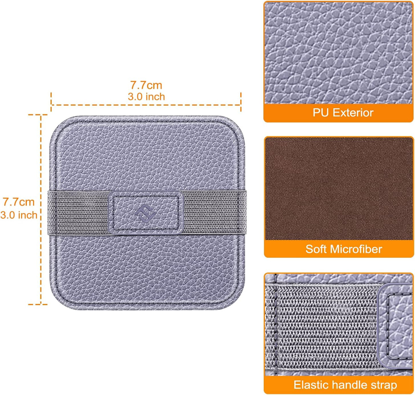 Fintie Screen Cleaning Pad, [4 Pack] Soft Cloth Wipes Screen Cleaner with Elastic Strap for iPad, iPhone, MacBook, Tablets, Laptop (Galaxy)