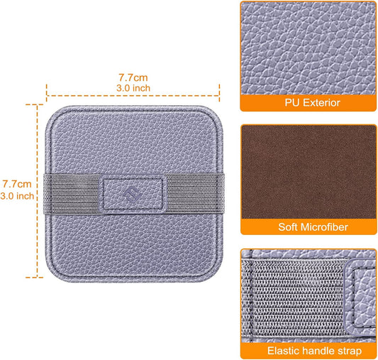 Fintie Screen Cleaning Pad, [4 Pack] Soft Cloth Wipes Screen Cleaner with Elastic Strap for iPad, iPhone, MacBook, Tablets, Laptop (Galaxy)