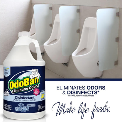 OdoBan Disinfectant Concentrate and Odor Eliminator, Made in the USA, Night Ice Scent, 2 Gallons