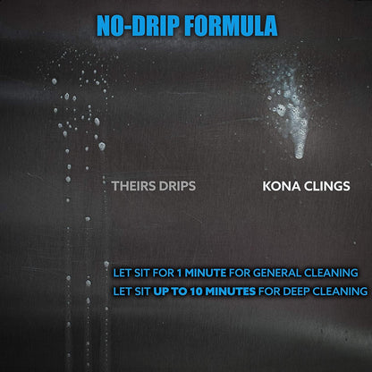 Kona Professional Grade Grill Cleaner for Outdoor BBQ – Heavy Duty, Non-Toxic, Fume-Free Kitchen Degreaser Spray, Eco-Friendly BBQ Degreaser – 23oz