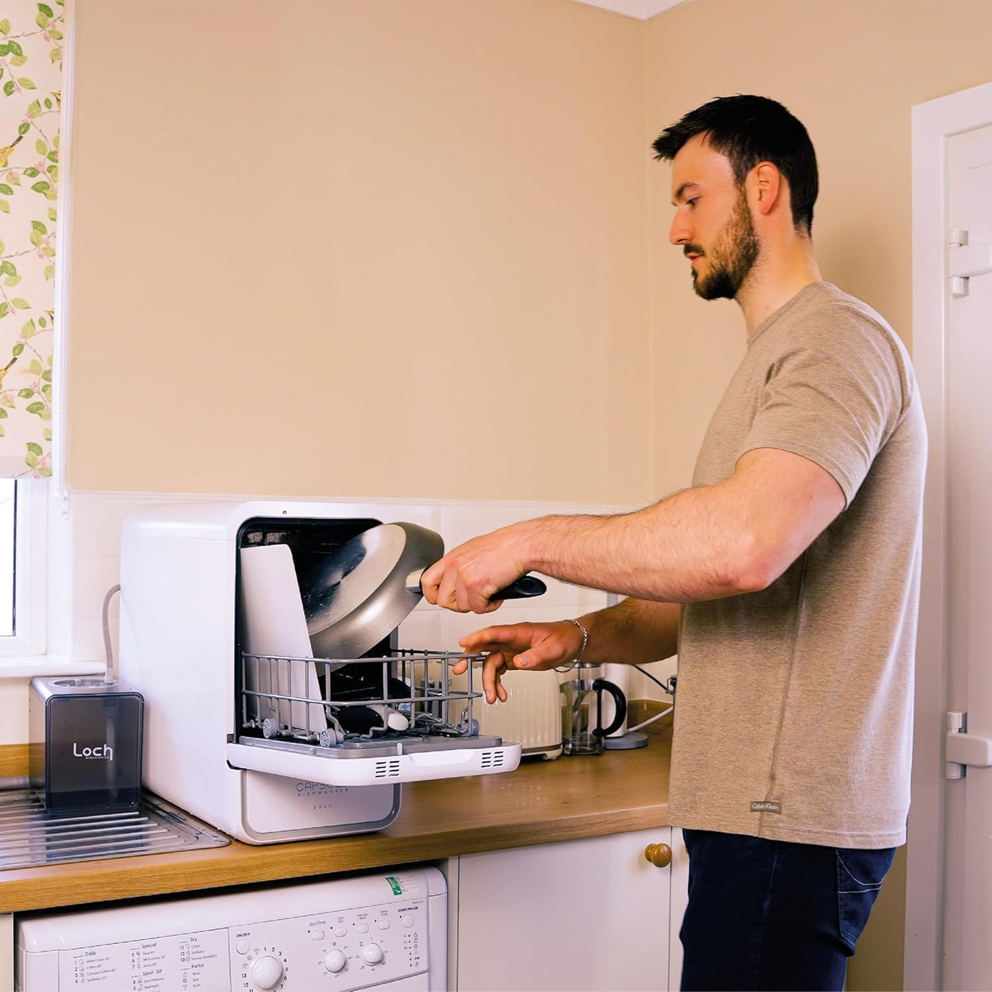 Capsule Dishwasher - Solo | Countertop Dishwasher - 7 Programmes, Touch Control, Auto-drying, Baby Care & Fruit Wash, No Plumbing Required, 15min Wash Cycle - Perfect for Small Kitchens, Campervans