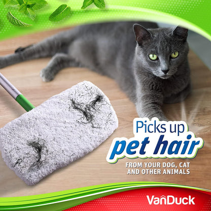VanDuck Reusable 100% Cotton Mop Pads Compatible with Swiffer Sweeper (4-Pack), Terry Cloth Mop Covers Washable for Wet Mopping and Floor Cleaning (Handle is Not Included)