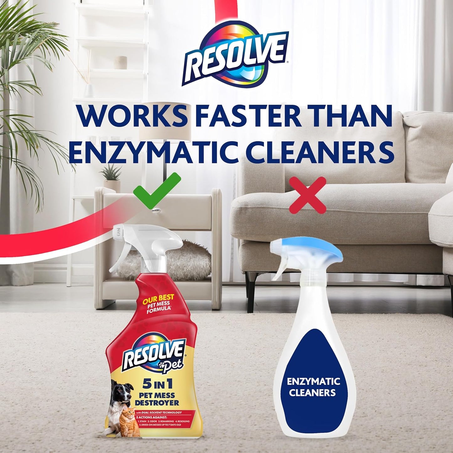 Resolve Pet Specialist Carpet Cleaner Spray – for Removal of Pet Stains & Odors Up to 7 Days Old, 22oz